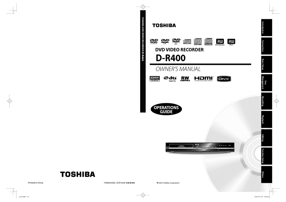 Toshiba dvd recorder manual